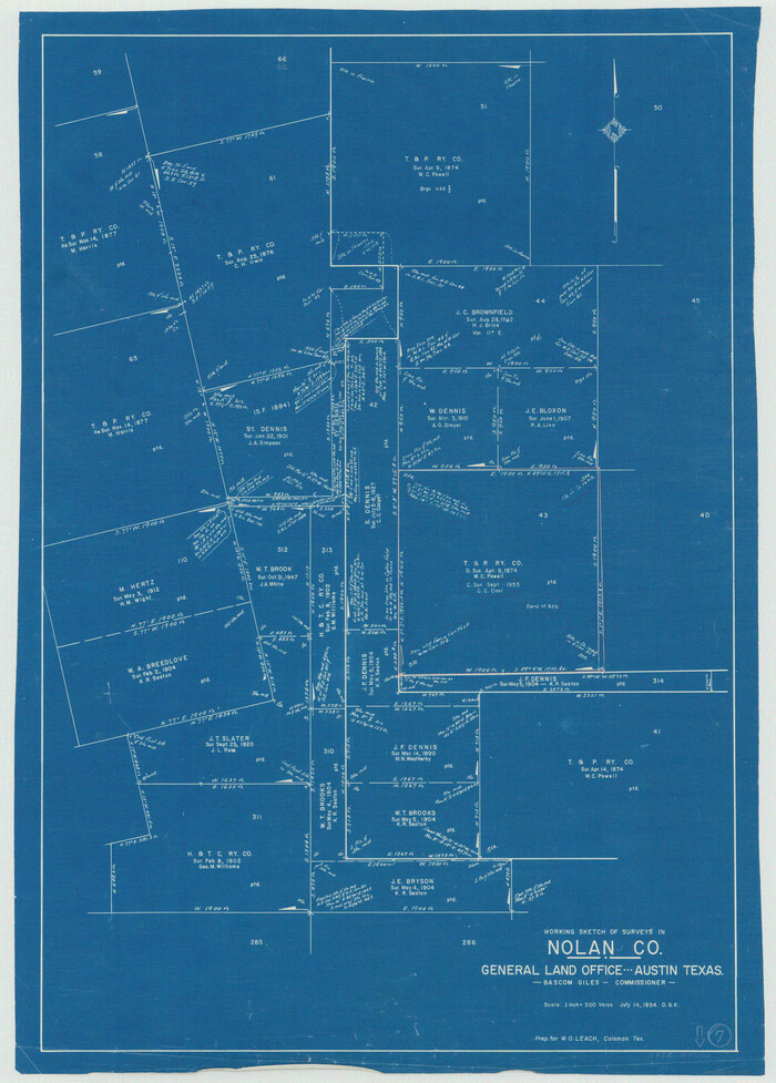 71298, Nolan County Working Sketch 7, General Map Collection