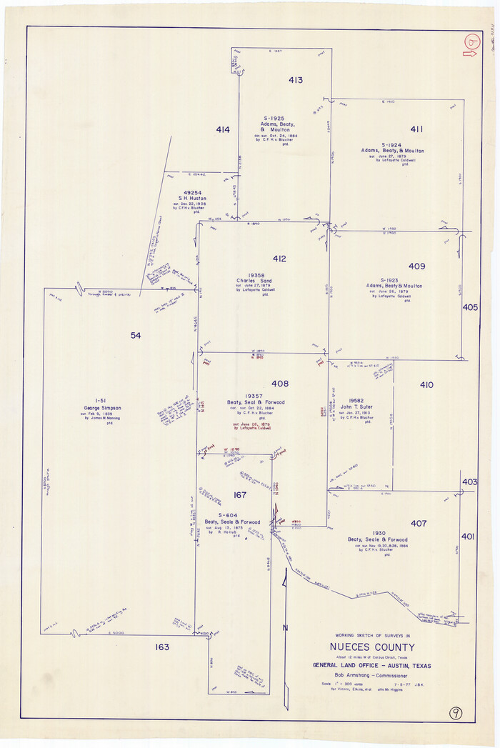 71311, Nueces County Working Sketch 9, General Map Collection