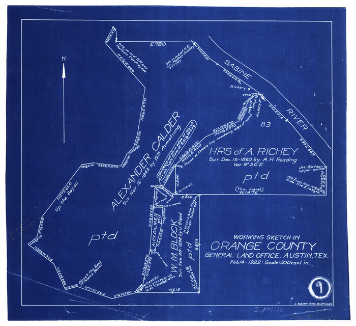 71341, Orange County Working Sketch 9, General Map Collection
