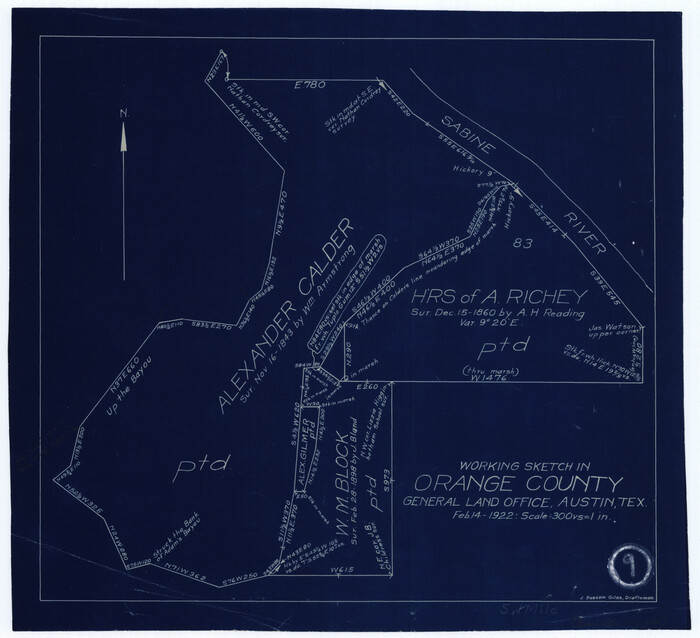 71341, Orange County Working Sketch 9, General Map Collection