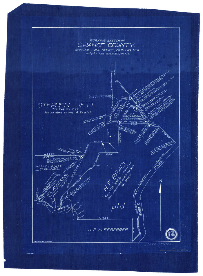 71344, Orange County Working Sketch 12, General Map Collection
