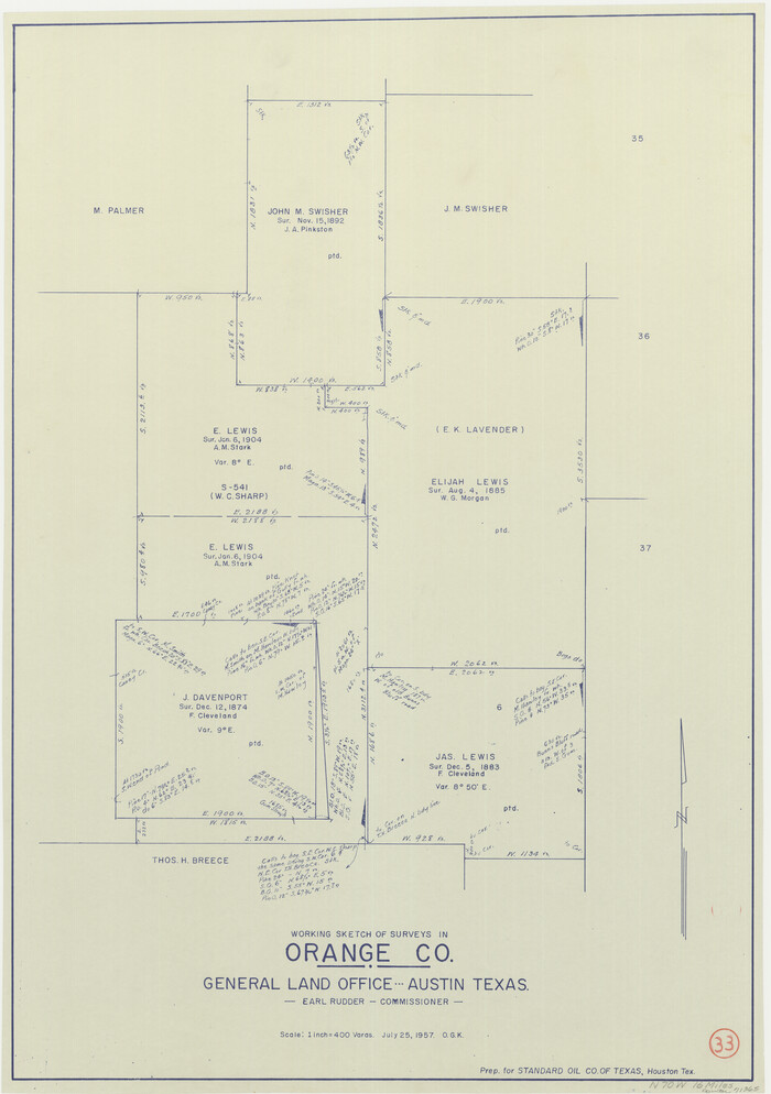 71365, Orange County Working Sketch 33, General Map Collection