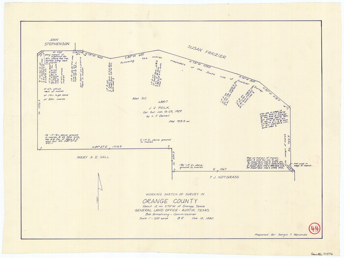 71376, Orange County Working Sketch 44, General Map Collection