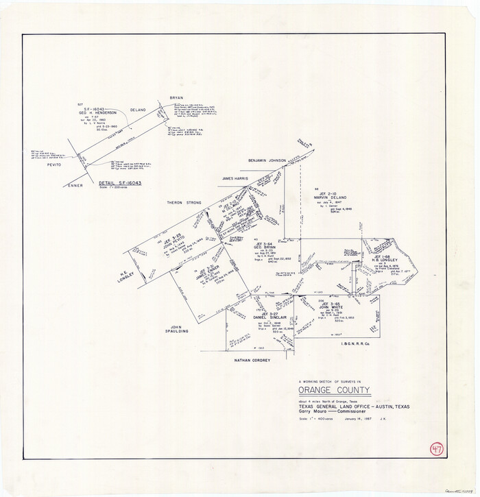 71379, Orange County Working Sketch 47, General Map Collection
