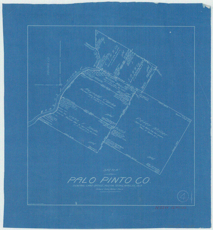71387, Palo Pinto County Working Sketch 4, General Map Collection