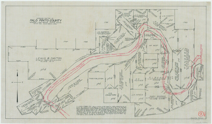 71392, Palo Pinto County Working Sketch 9, General Map Collection