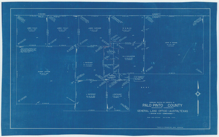71395, Palo Pinto County Working Sketch 12, General Map Collection