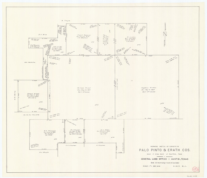 71398, Palo Pinto County Working Sketch 15, General Map Collection