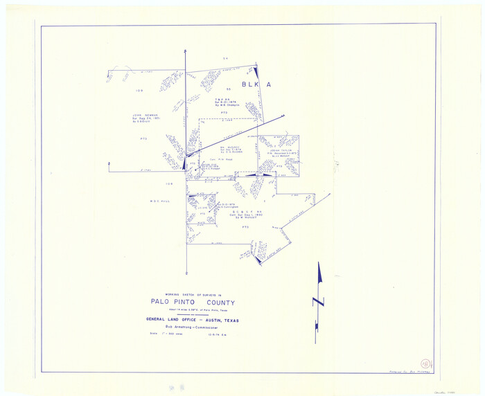 71401, Palo Pinto County Working Sketch 18, General Map Collection