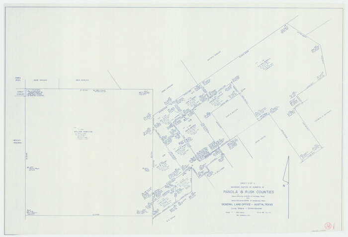 71443, Panola County Working Sketch 34, General Map Collection