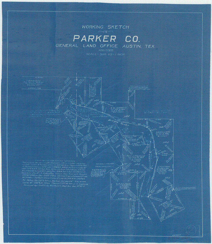 71452, Parker County Working Sketch 2, General Map Collection