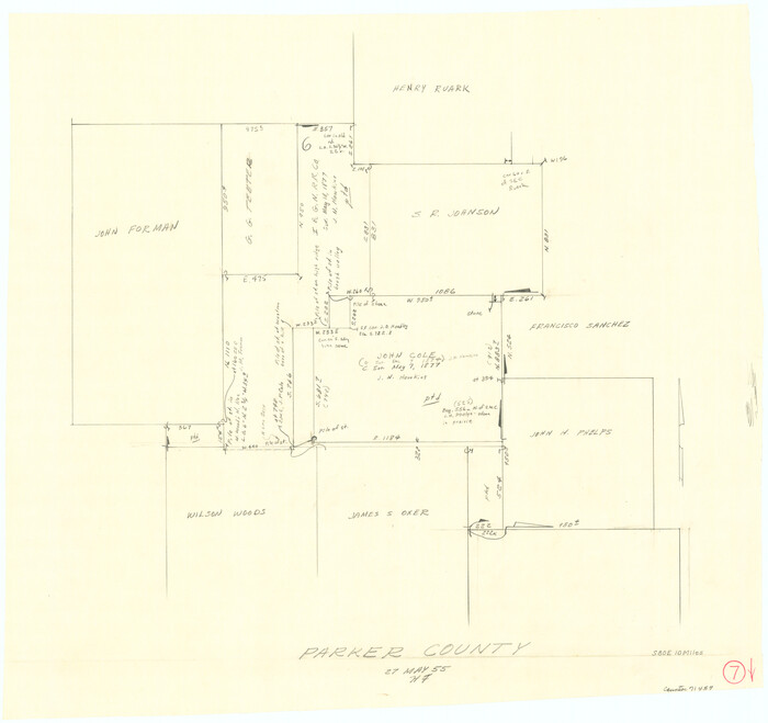 71457, Parker County Working Sketch 7, General Map Collection