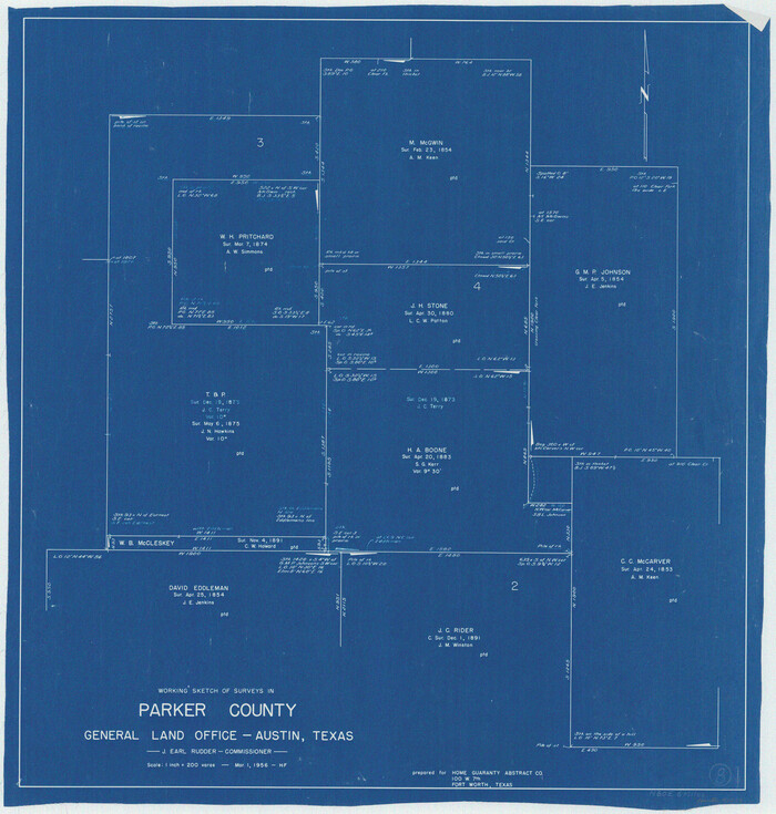 71458, Parker County Working Sketch 8, General Map Collection