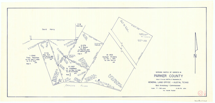 71463, Parker County Working Sketch 13, General Map Collection