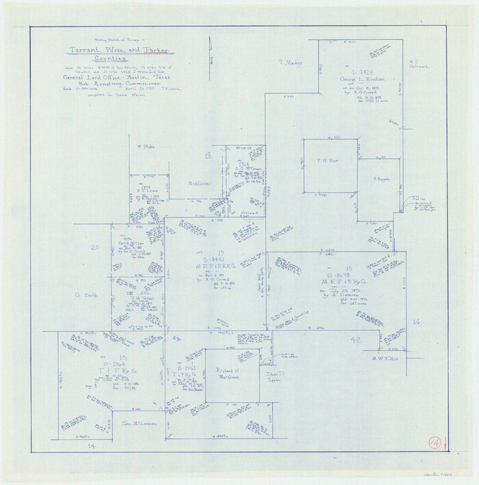 71464, Parker County Working Sketch 14, General Map Collection