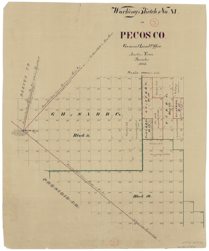 71475, Pecos County Working Sketch 5, General Map Collection
