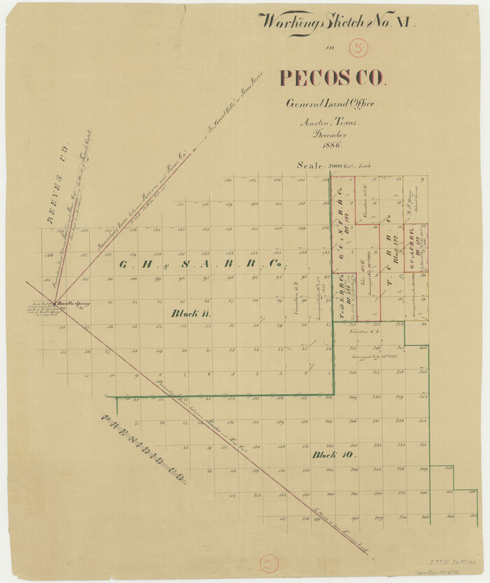 71475, Pecos County Working Sketch 5, General Map Collection