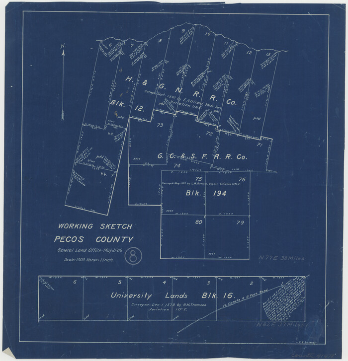 71478, Pecos County Working Sketch 8, General Map Collection