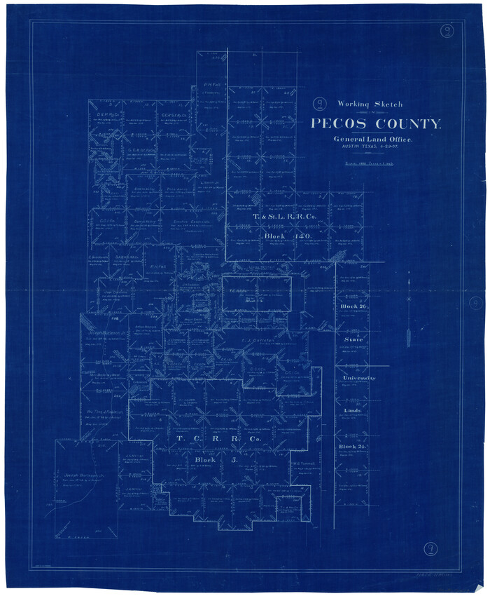 71479, Pecos County Working Sketch 9, General Map Collection