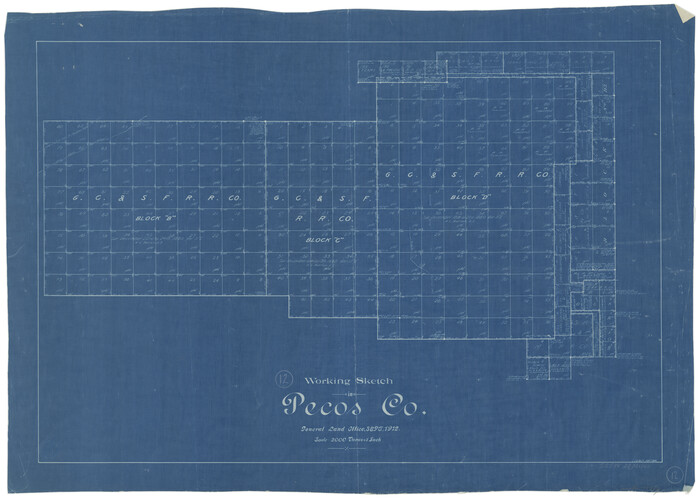 71482, Pecos County Working Sketch 12, General Map Collection
