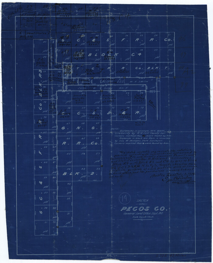71484, Pecos County Working Sketch 14, General Map Collection