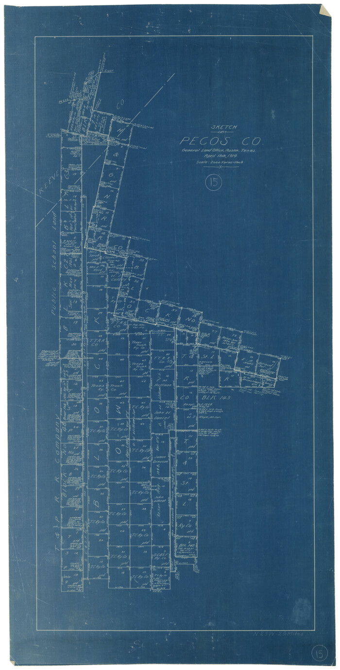 71485, Pecos County Working Sketch 15, General Map Collection

