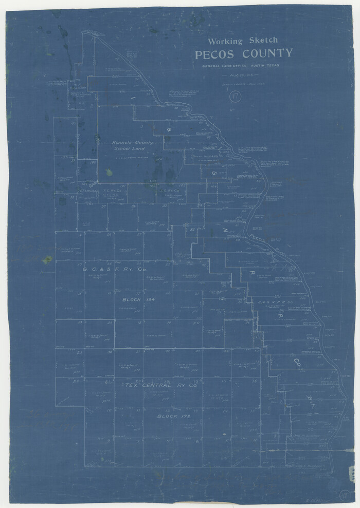 71487, Pecos County Working Sketch 17, General Map Collection