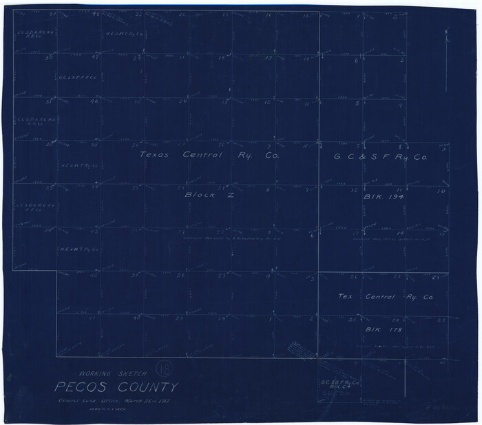 71488, Pecos County Working Sketch 18, General Map Collection