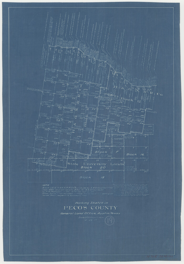 71489, Pecos County Working Sketch 19, General Map Collection