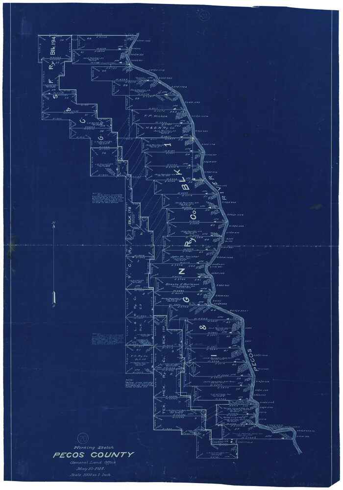 71490, Pecos County Working Sketch 20, General Map Collection
