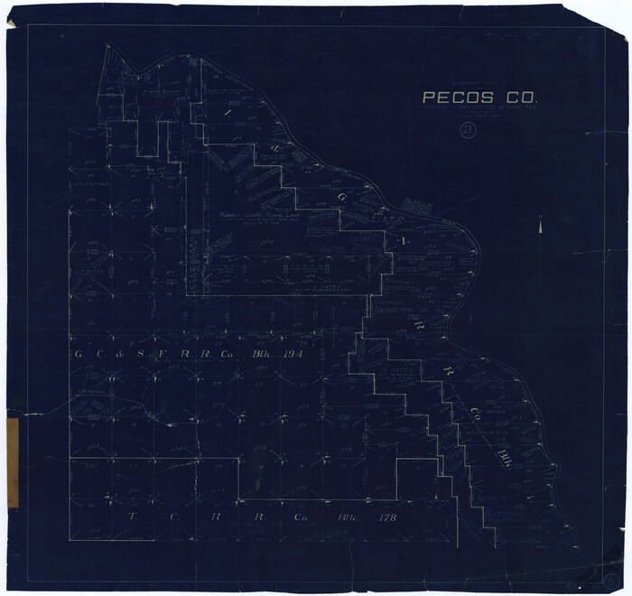 71491, Pecos County Working Sketch 21, General Map Collection