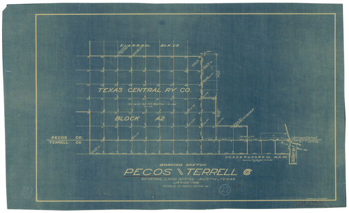 71492, Pecos County Working Sketch 22, General Map Collection
