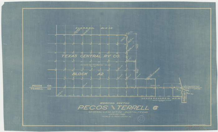 71492, Pecos County Working Sketch 22, General Map Collection