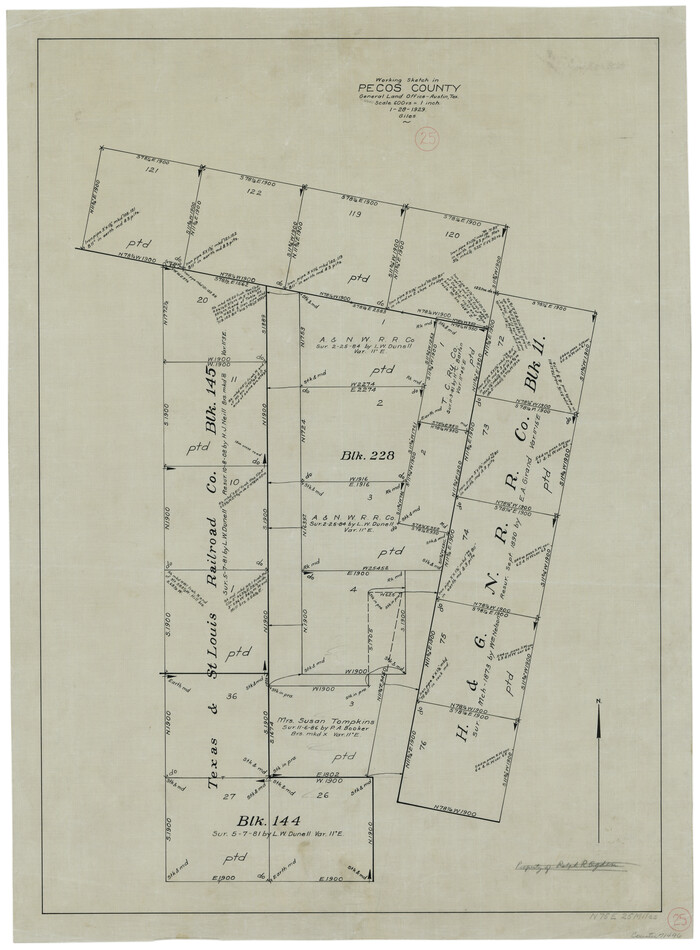 71496, Pecos County Working Sketch 25, General Map Collection
