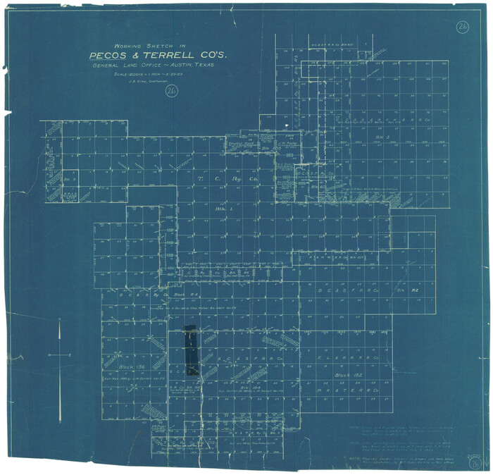 71497, Pecos County Working Sketch 26, General Map Collection