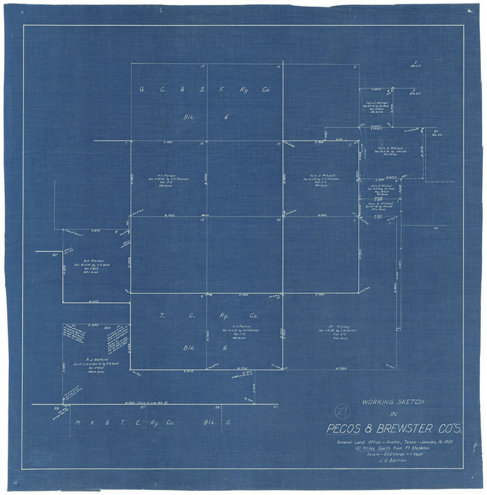 71501, Pecos County Working Sketch 29, General Map Collection
