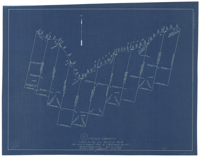 71503, Pecos County Working Sketch 31, General Map Collection
