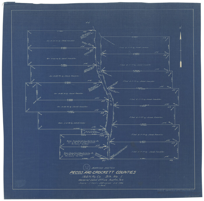 71504, Pecos County Working Sketch 32, General Map Collection
