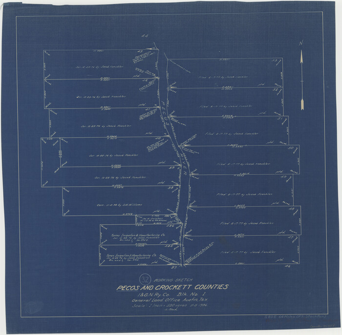 71504, Pecos County Working Sketch 32, General Map Collection