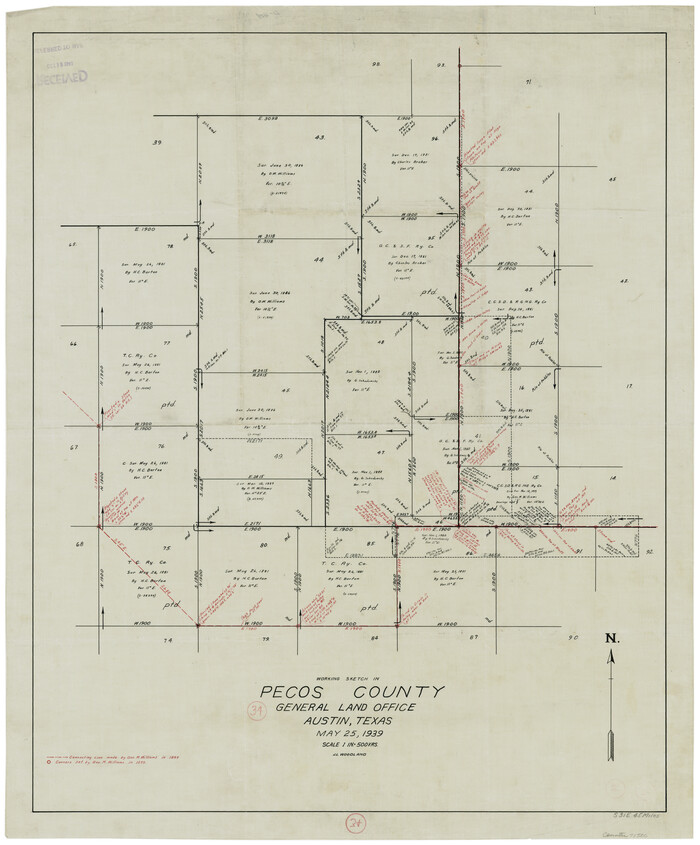 71506, Pecos County Working Sketch 34, General Map Collection