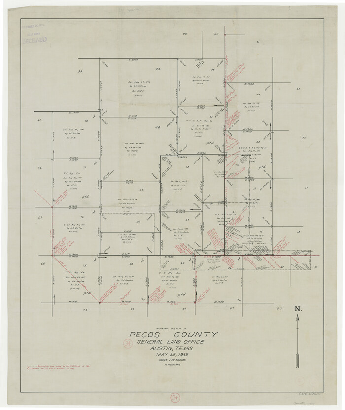 71506, Pecos County Working Sketch 34, General Map Collection