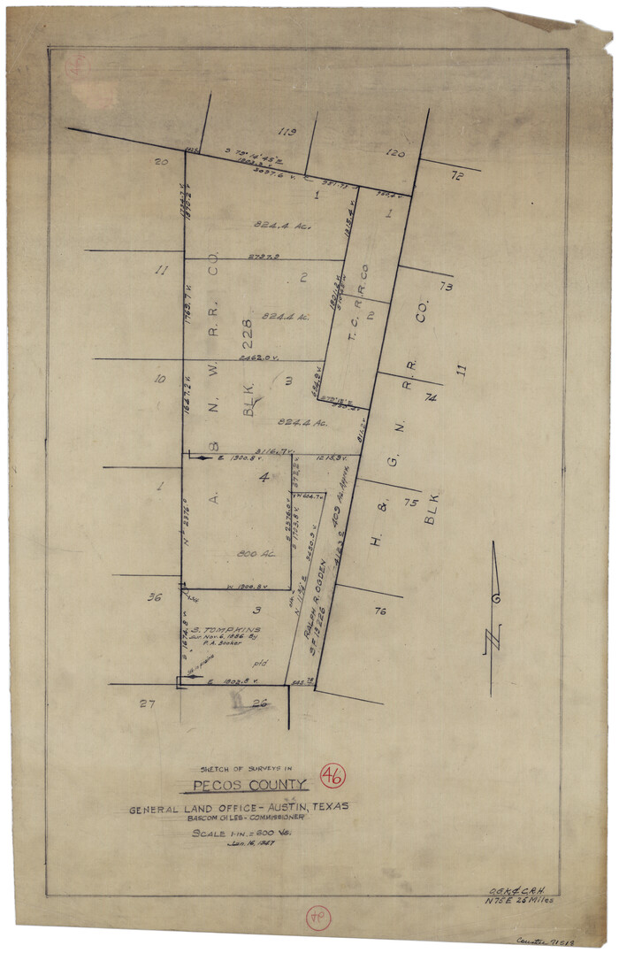 71518, Pecos County Working Sketch 46, General Map Collection
