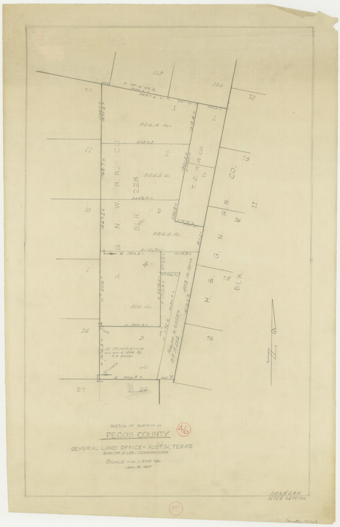 71518, Pecos County Working Sketch 46, General Map Collection