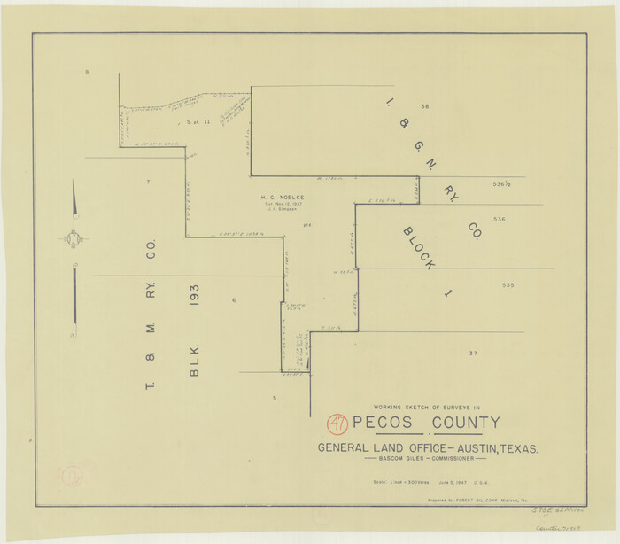 71519, Pecos County Working Sketch 47, General Map Collection