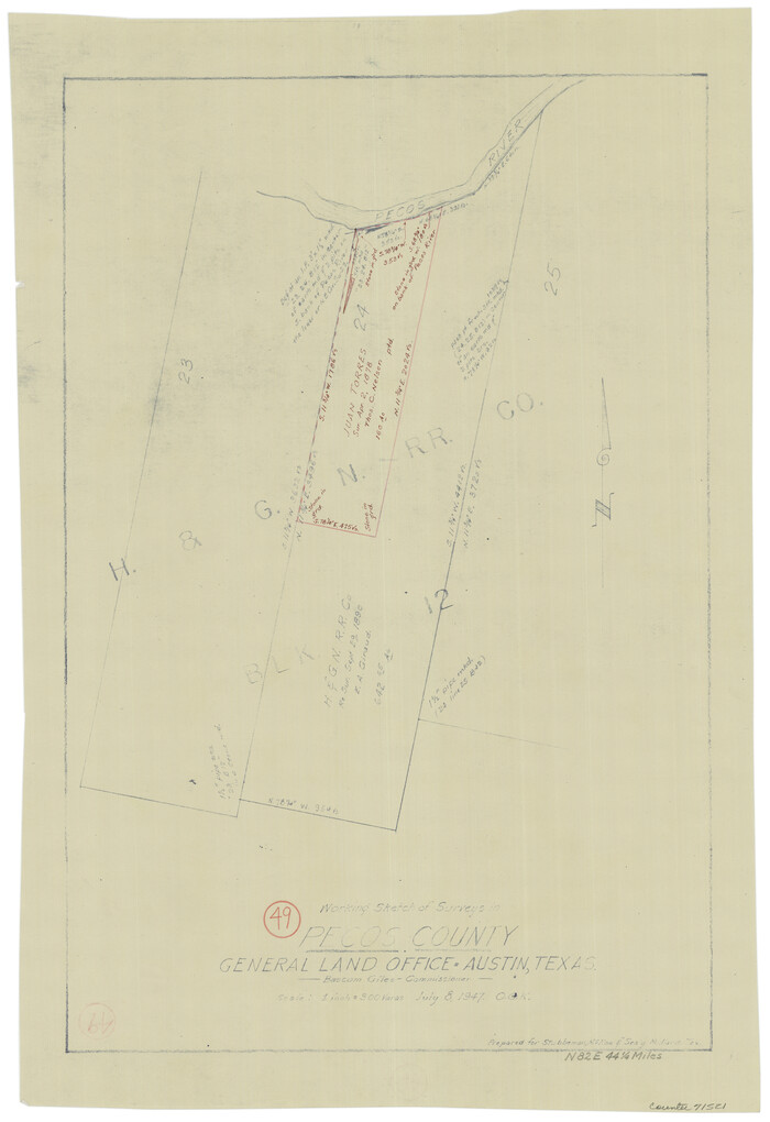 71521, Pecos County Working Sketch 49, General Map Collection
