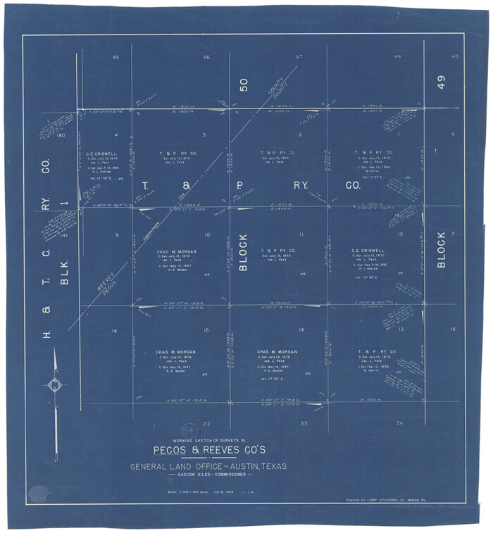 71526, Pecos County Working Sketch 54, General Map Collection
