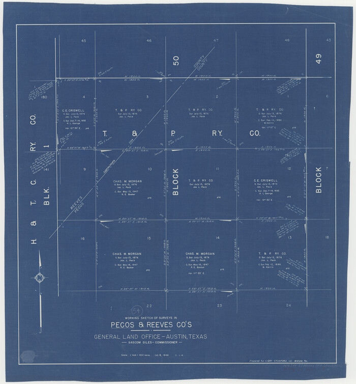 71526, Pecos County Working Sketch 54, General Map Collection
