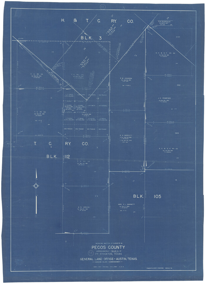 71527, Pecos County Working Sketch 55, General Map Collection