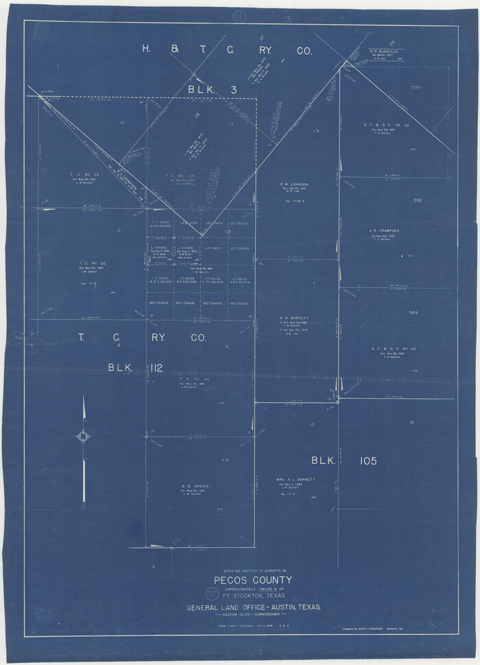71527, Pecos County Working Sketch 55, General Map Collection