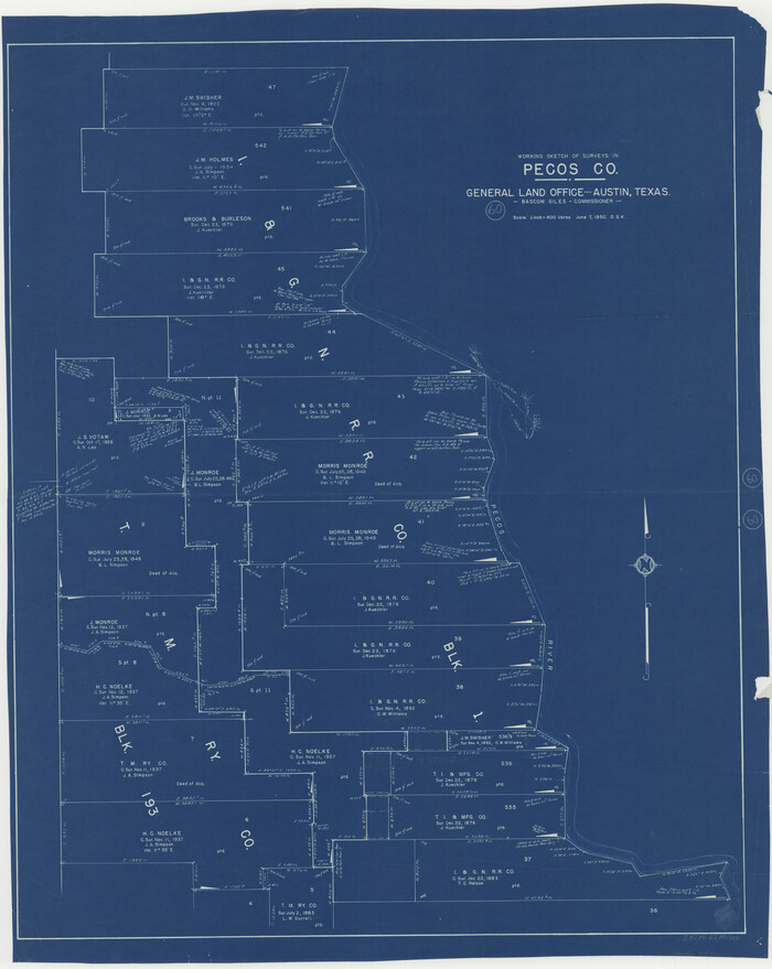 71532, Pecos County Working Sketch 60, General Map Collection
